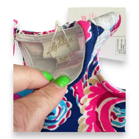 Lilly Pulitzer Baby Lilly Knit Shift Dress & Bloomers 18-24 Months NWT - Picture 3 of 5